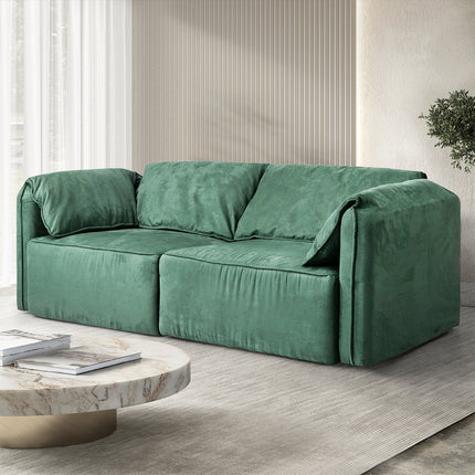 Levede Sofa Floor Couch 3-Seater Leathaire-1973193446344757254