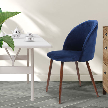 Levede 2x Dining Chairs Seat French Navy-1973194070188756998
