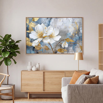 Yezi Large Framed Canvas Wall Art Flower Artwork  Home Bedroom Decor 70x100cm-2061251857585672198