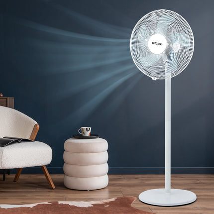 Spector Pedestal Floor Fan Portable White-1973193857692733446