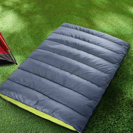Mountview Double Sleeping Bag Bags Outdoor Grey-1973193760854642694