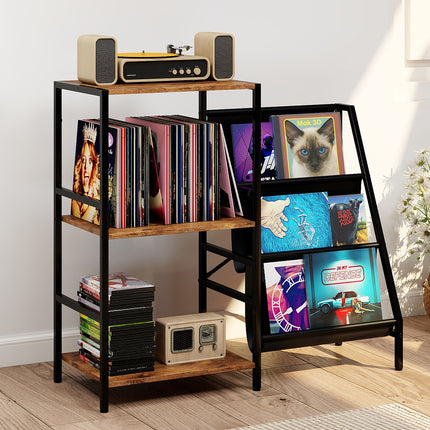 Levede 3-Tier Record Player Stand Vinyl Storage Up to 200 Albums Turntable Table-2050056774513463302