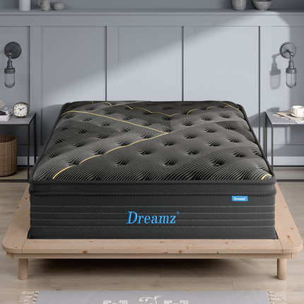 Dreamz Spring Mattress Bamboo Euro Top King Single-1954802858159378438