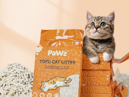 PaWz 2.5kg Tofu Cat Litter Clumping Natural x12-1910112215260860423