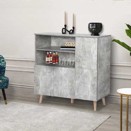 Levede Buffet Sideboard Storage Cabinet Grey-1975420493922177030