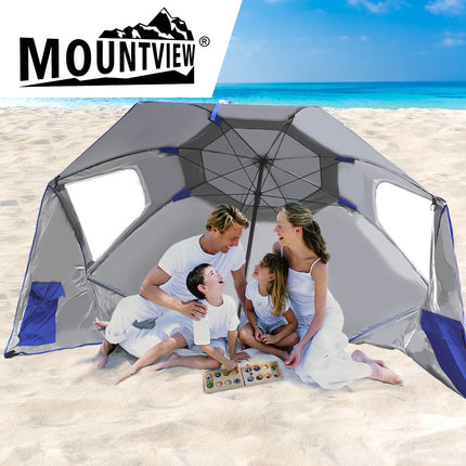 Mountview Beach Umbrella Outdoor Umbrellas Blue 2.13M-1973193757213986822
