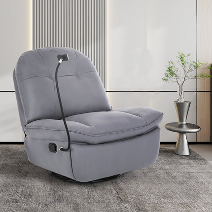 Levede Recliner Chair Lounge 360?Swivel Black-1975420440742596615