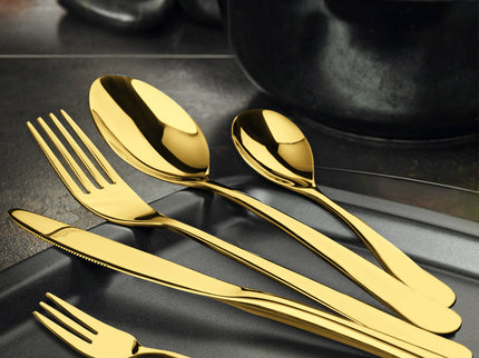 Stainless Steel Cutlery Set Travel Knife Gold-1864184347171622918