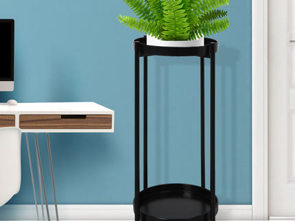Levede 2 Tier Plant Stand Outdoor Indoor Black Large-1864184716459118599
