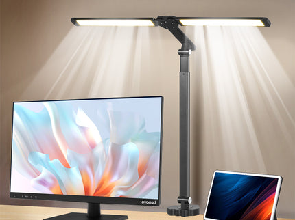 Emitto Double Head LED Desk Lamp Dimmable With Clamp-1910149778696704006