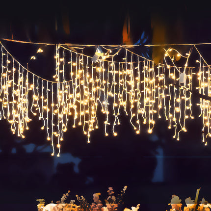 LED Curtain Fairy String Lights Wedding Warm White 500 LED-1973194087775473670