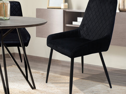 Dining Chairs x 4 Padded Seat Soft Velvet-1950769994606448646