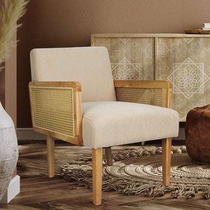 Levede Rattan Lounge Armchair-1975420378419433478