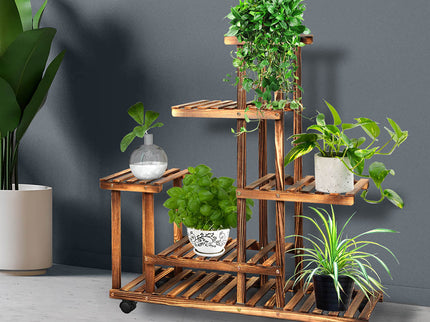 Levede 5-Tier Plant Stand Wood Wooden-1864184731810271238