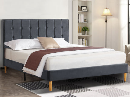Levede Bed Frame Queen Size Mattress Grey-1910113208035840006