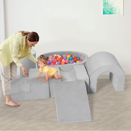 Bopeep Kids Foam Blocks Play Set Pit Climb Crawl Slide Soft Toddlers Toys Indoor-1973193474182352903