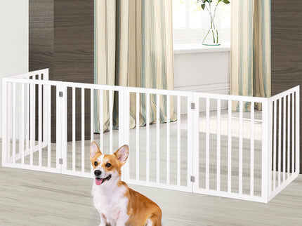 PaWz Wooden Pet Gate Dog Fence Safety White 100 Pack-1864184510720118790