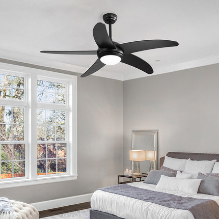 Spector 52'' Ceiling Fan LED Light DC Black-1954802706266853382