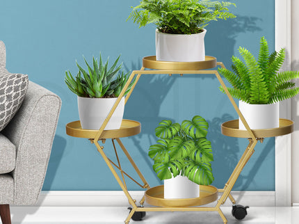 Levede Plant Stand Garden Outdoor Indoor Gold-1864184724919029766