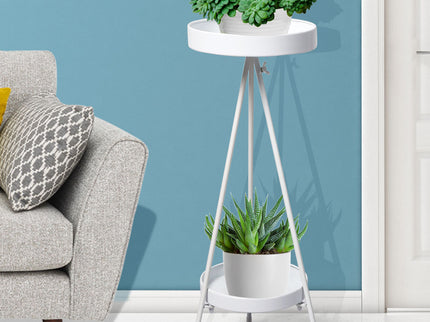 Levede Plant Stand 2 Tiers Outdoor Indoor White Large-1864184723920785414