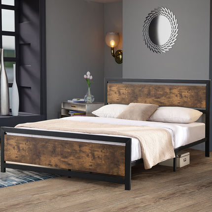 Levede Metal Bed Frame Mattress Base Double-1975420520677642247