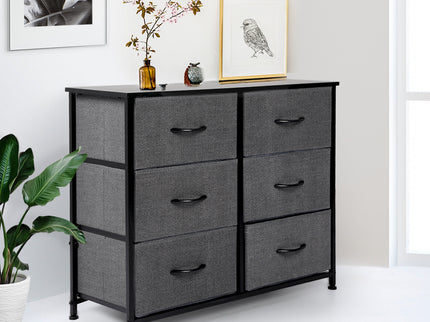 Levede Storage Cabinet Tower Chest Dark Grey-1942353396686262278