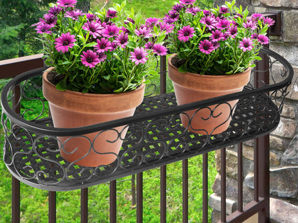 Levede Plant Stand Outdoor Indoor Home Black Oval-1864184718124257286