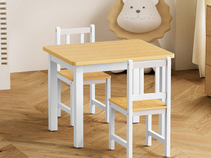 Bopeep Kids Table and Chairs Set Wooden 3PCS Study Play-1954802474082766854