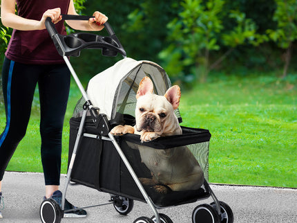 PaWz Large Pet Stroller Dog Cat Carrier Black-1864184624759050246