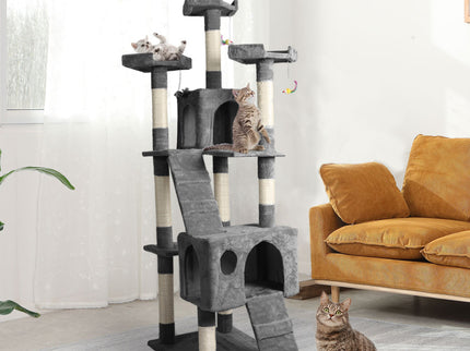 PaWz 184cm Cat Trees Scratching Post Grey-1910113147289735174