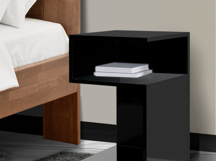 Levede 1xBedside Tables Drawers Side Black-1864184438766833670