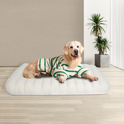 Pawz L Size Orthopedic Dog Bed with Sherpa Plush Removable Cover in White-2029387208699547654