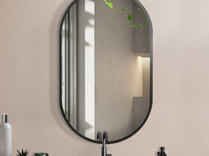 Yezi Large Wall Mirror Bathroom Decor Black-1910112986949881862