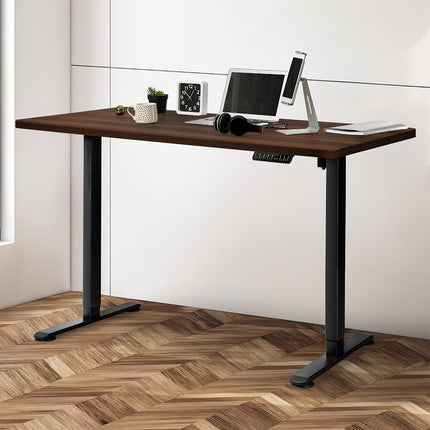 Levede Motorised Standing Desk Adjustable 140cm Walnut 1000x 1MM-1975420506433785862