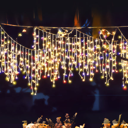 800 LED Curtain Fairy String Lights Multi Colour-1973194088161349638