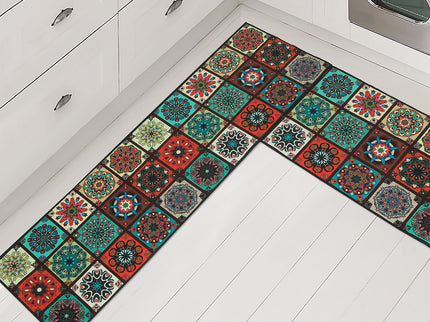 Marlow 2x Kitchen Mat Floor Rugs Area 45x150cm-1910113064880050182