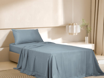 Dreamz 3pcs Sinigle Size 100% Bamboo Bed Sheet Set in Grey Colour Single-1942353309813837830