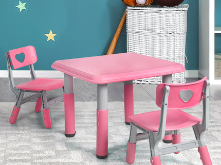 BoPeep Kids Table and Chairs Children Pink-1919892903220613126