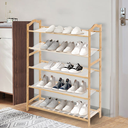 Levede Bamboo Shoe Rack Storage Wooden-1917016719709310982