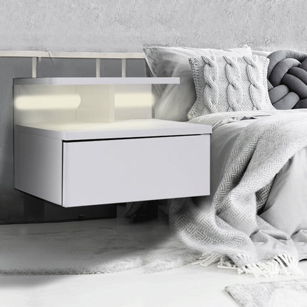 Levede 2x Bedside Tables Side Table White-1910113068977885190