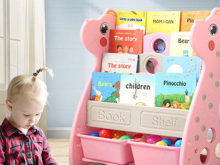 BoPeep Kids Bookshelf Bookcase Magazine Pink-1942353340721664008