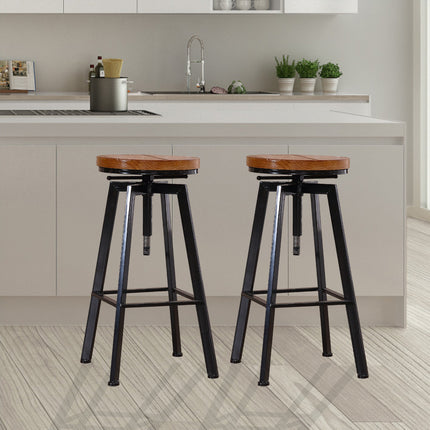 Levede 2x Bar Stools Industrial Kitchen-1975420482605944839