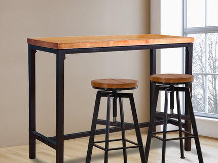 Levede 3pcs Bar Table Barstools Industrial-1910113235605000199