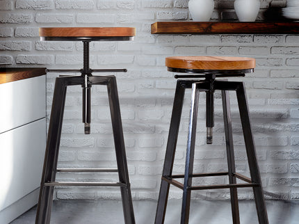 Levede 2x Bar Stools Industrial Kitchen-1942353343380852742