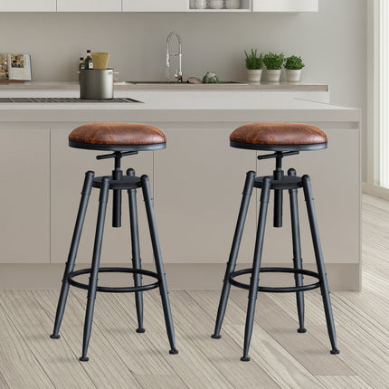 Levede 2x Industrial Bar Stools Kitchen-1973194045211676679