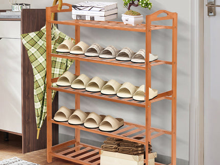 Levede 5 Tiers Bamboo Shoe Rack Storage-1864183514841354246