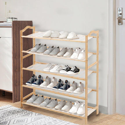 Levede Shoe Rack Bamboo Storage Wooden-1973193842857480198