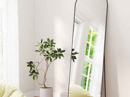 Yezi 165X60CM Full Length Mirror Wall Mounted Mirror Black-1950769998414876679