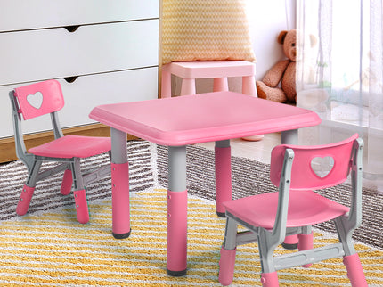 BoPeep Kids Table and Chairs Children Pink-1919892903220613127