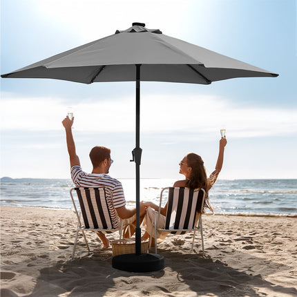 Centra 2.7M LED Outdoor Umbrella Base Stand Grey-1973193481950203911